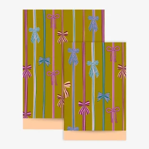 1 pochette en papier noeuds