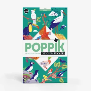 Poster pédagogique + 45 stickers : oiseaux