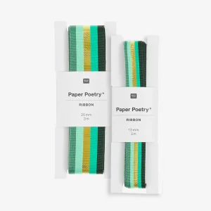 Ruban multi-rayures vertes