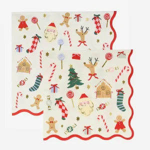 Noël - Serviettes en papier : 16 serviettes de Noël