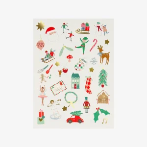 Noël - 10 feuilles de stickers de Noël