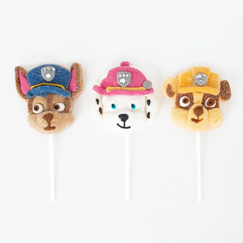 1 sucette en guimauve Pat'Patrouille