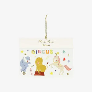 Tatouage ephemere : 2 planches de tatouages cirque