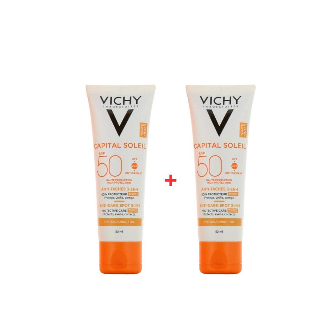 VICHY CAPITAL SOLEIL SOIN ANTI-TACHES TEINTÉ 3-EN-1 SPF 50+